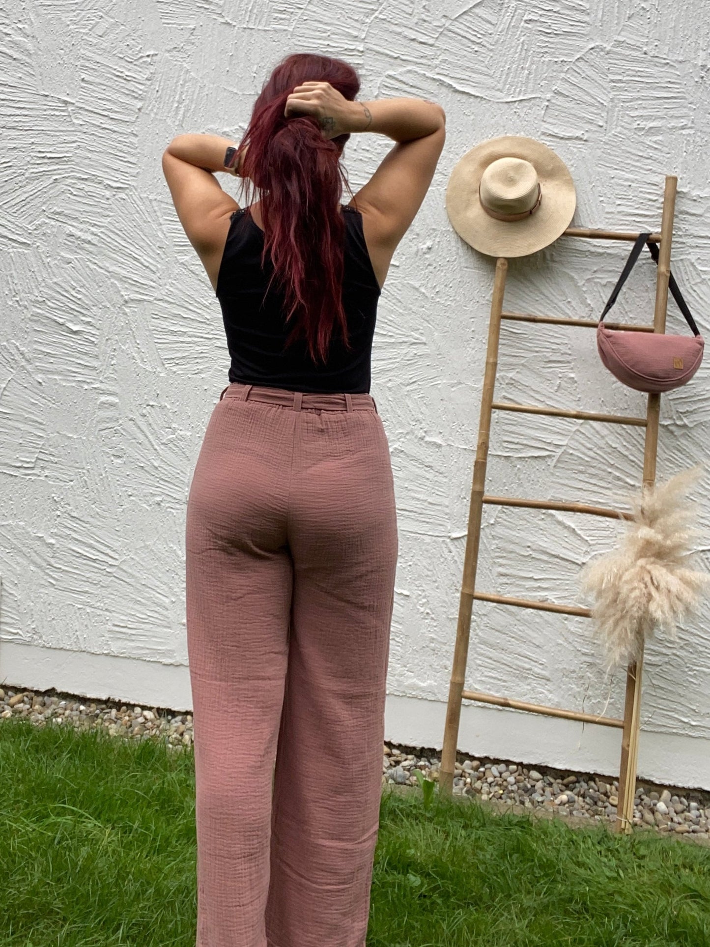 Damen-Musselin-Hose