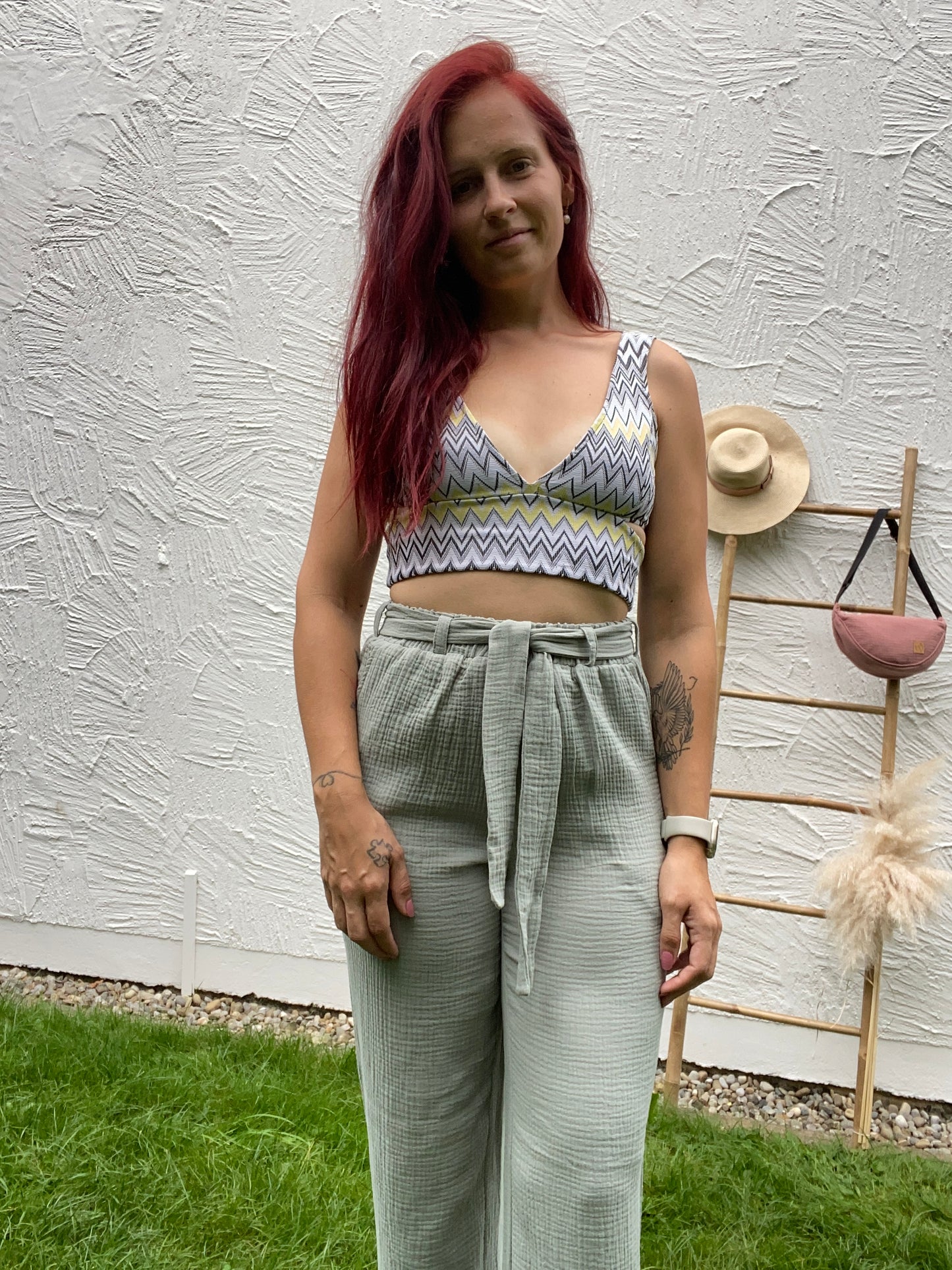 Damen-Musselin-Hose