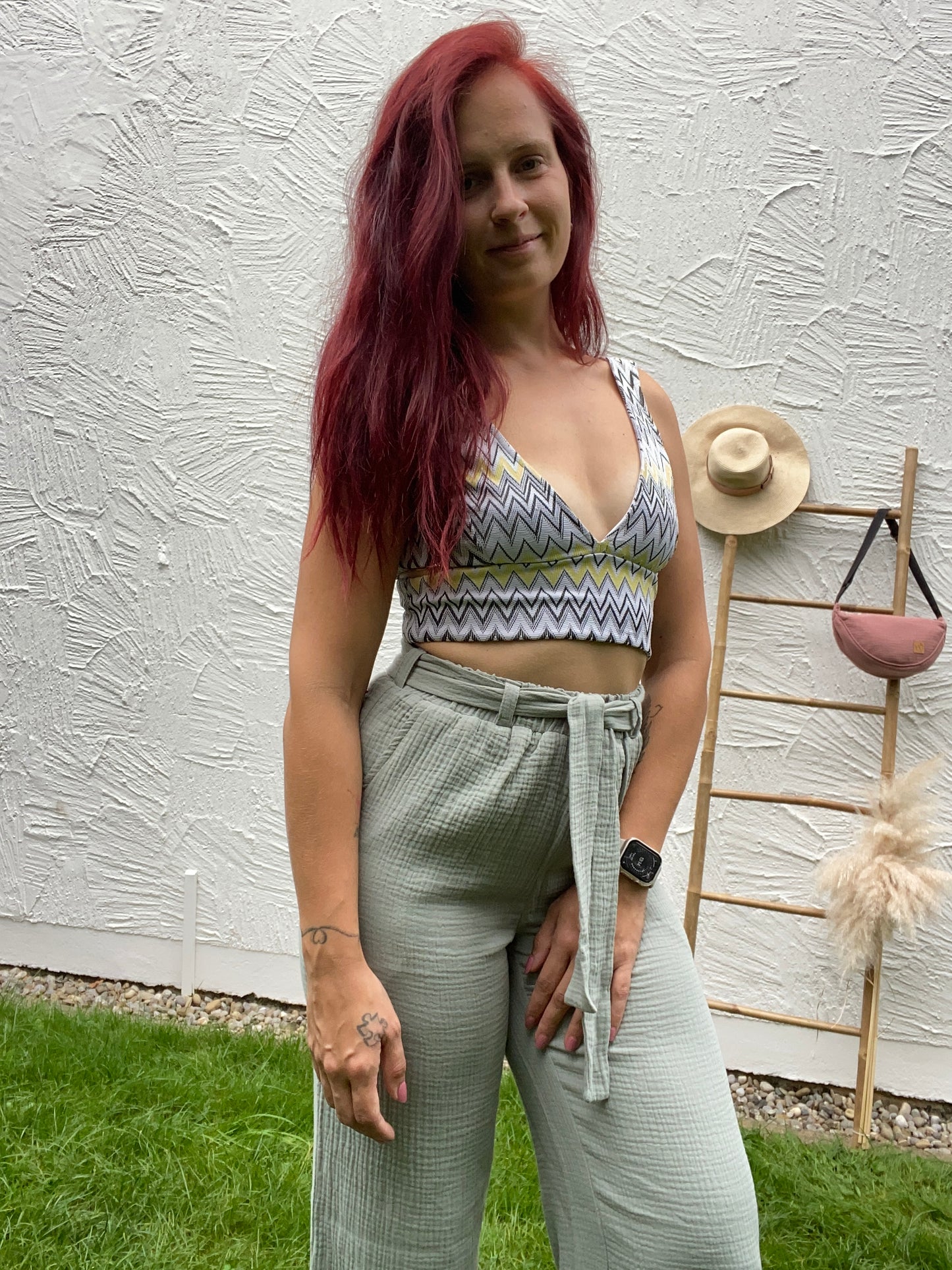 Damen-Musselin-Hose