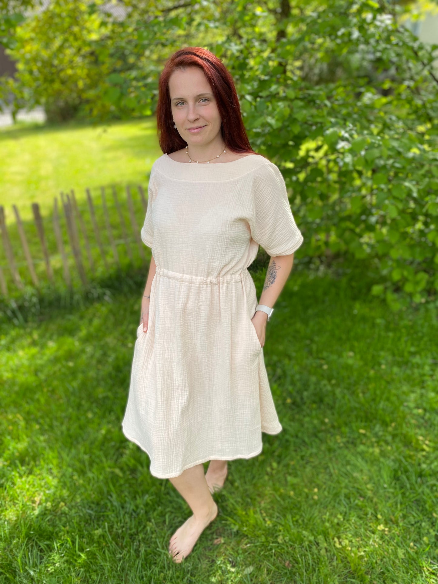 Belia Musselin-Damenkleid