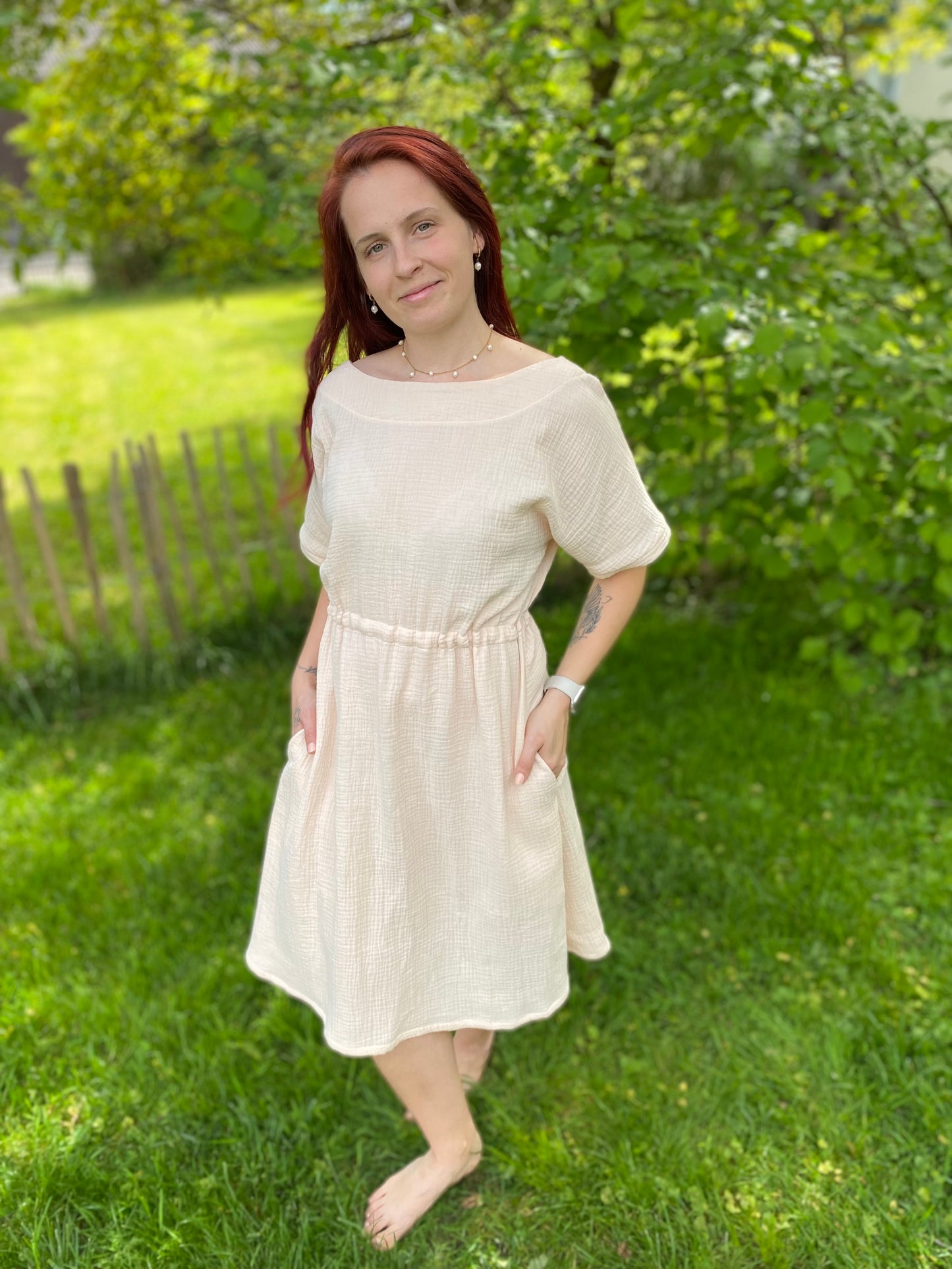 Belia Musselin-Damenkleid