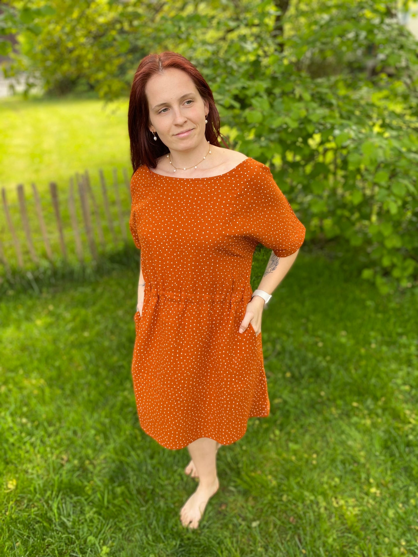 Belia Musselin-Damenkleid